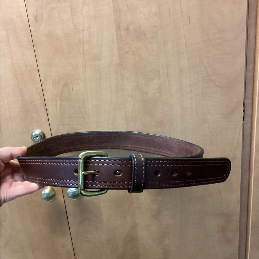 Bullhide Leather Belt for Men with Brass Buckle. Men’s size 38 FS3